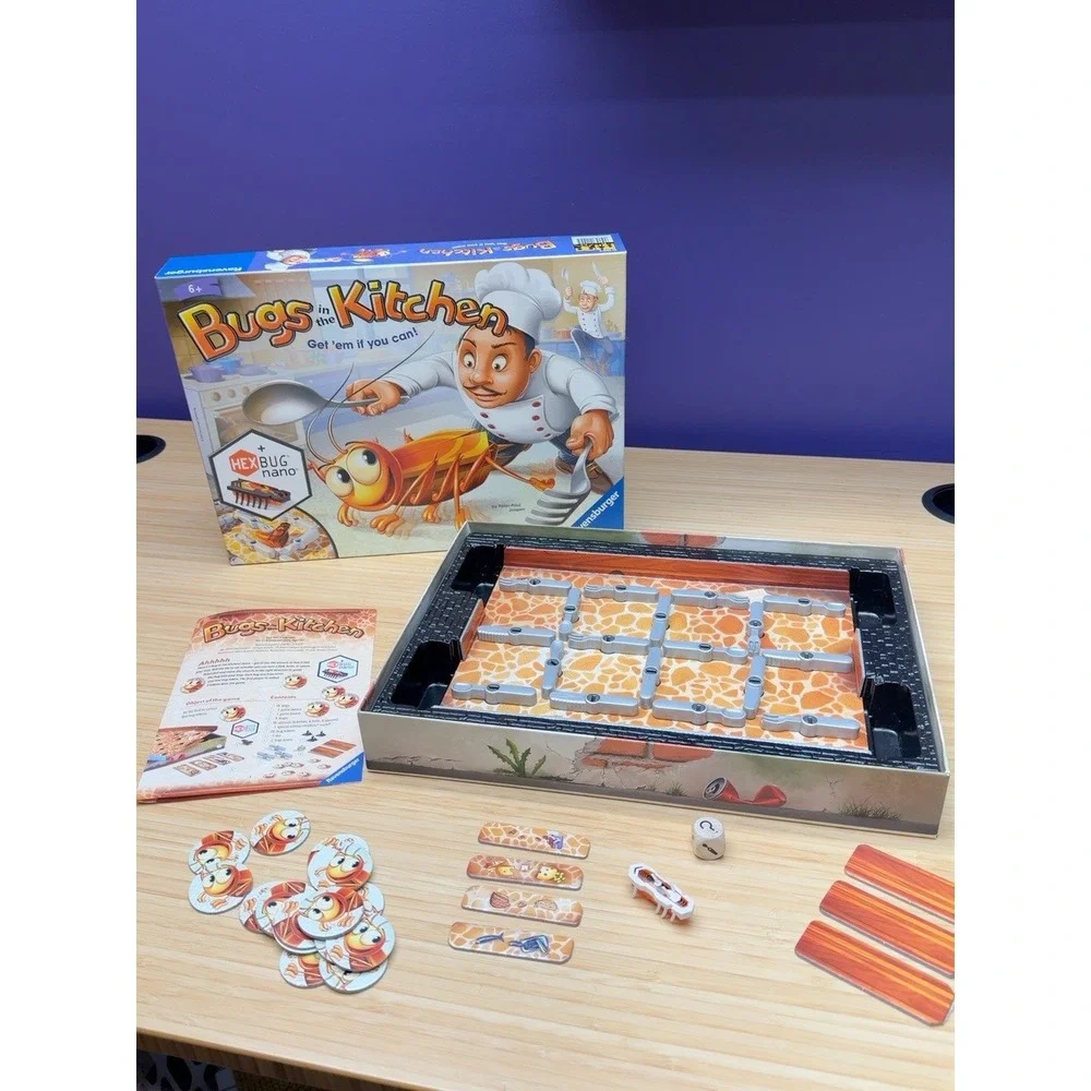 Ravensburger Bugs in the Kitchen HEXBUG Nano Board Game Tested Works Incomplete